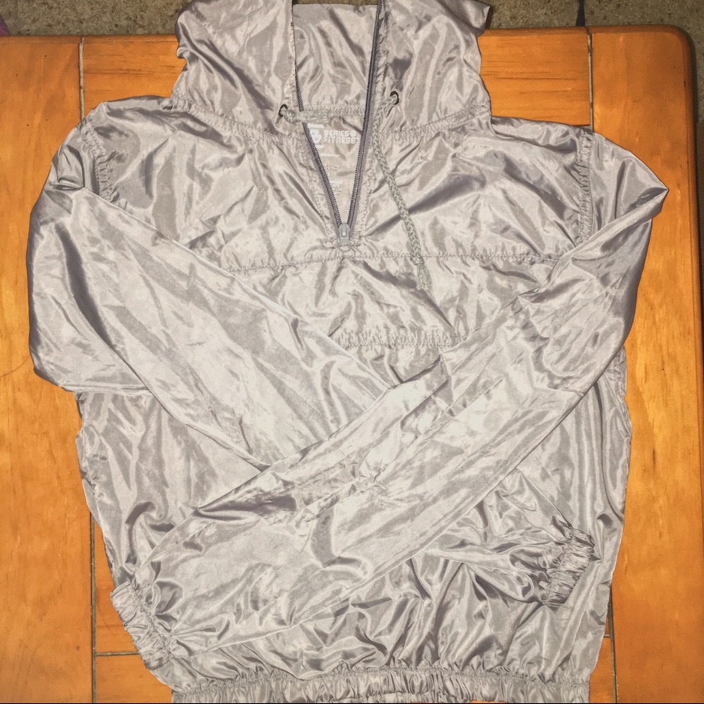 Gray Windbreaker jacket